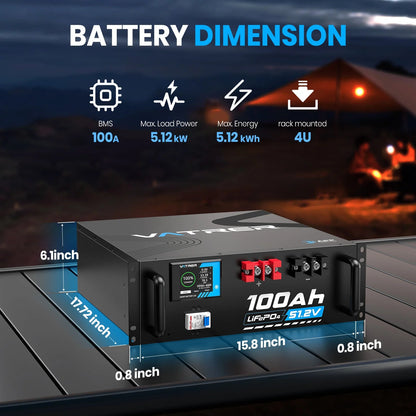 ?UL?Vatrer 48V (51.2V) 100Ah Server Rack Lithium Battery